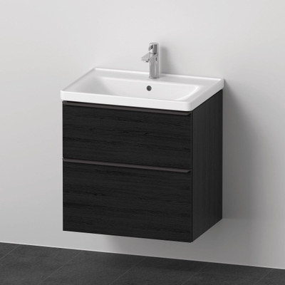 Duravit d-neo ensemble de meubles de salle de bain sous meuble 65x20x48cm 2 tiroirs softclose avec lavabo noir chêne mat