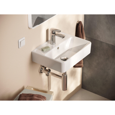 Hansgrohe Xanuia Q Wastafel/Fontein - 45x34cm - inbouw - 1 kraangat - met overloop - glans wit
