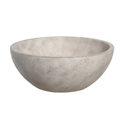 Ideavit Beton waskom - 36x36x14.5cm - rond - met klikwaste - beton TWEEDEKANS