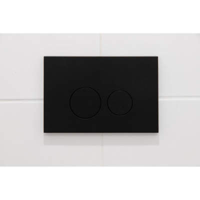 FugaFlow Eccelente Press Plaque de commande DualFlush pour bâti-support Geberit UP320 Métal Rond Noir mat