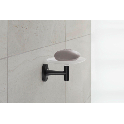 Duravit Starck T Zeephouder - wandmodel - 14x10.6cm -matglas - mat zwart