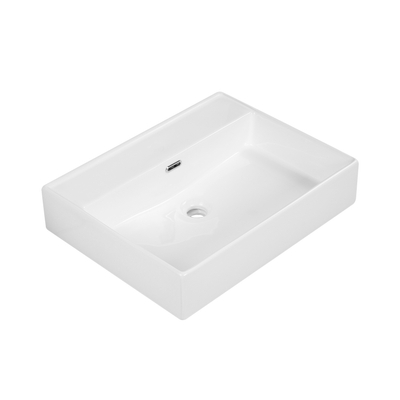 Saniclass Legend Lavabo pour meuble - 81x47x12cm - avec trop-plein - 1 vasque - 0 trou de robinet - céramique - blanc brillant