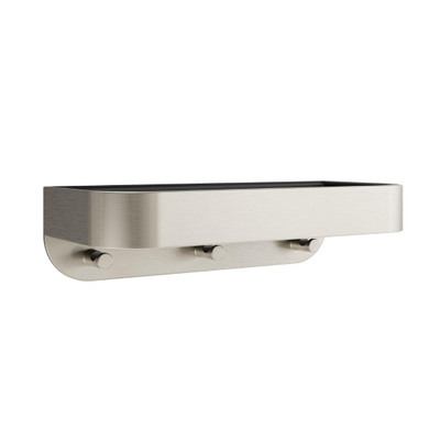 Crosswater Panier de douche mural Insert noir Acier inoxydable brossé