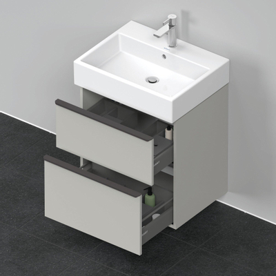 Duravit D-neo Meuble sous vasque 58.4x44.2x62.5cm 2 tiroirs Gris béton mat