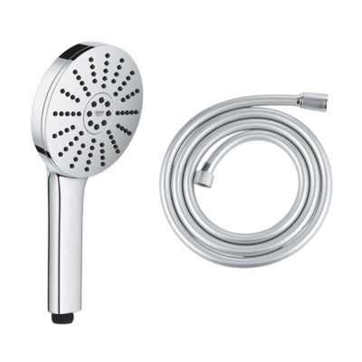GROHE Vitalio Joy Handdoucheset - rond - 3 straalsoorten - silverflex doucheslang - 175cm - chroom
