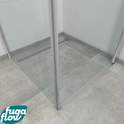 FugaFlow Efficiente Vetro Cabine de douche - 1 porte pivotante - Paroi latérale - 80x80x200cm - verre de sécurité 6mm - anti-calcaire - chrome