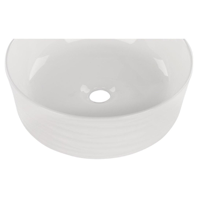 Differnz Wave vasque 37x37x12cm céramique blanc brillant