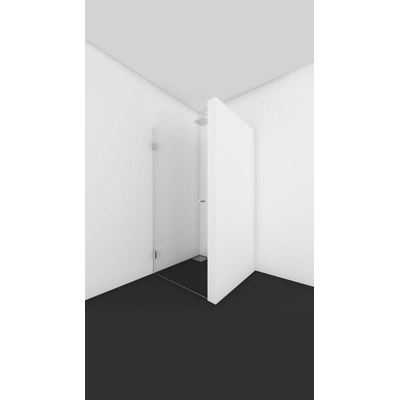 Van Rijn Products ST01 Porte de niche - 70x200cm - verre clair Clear glass - épaisseur 8mm - Inox