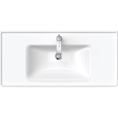 Duravit D-Neo lavabo avec WonderGliss 100,5x48x17cm 1 trou de robinet rectangulaire Céramique Blanc