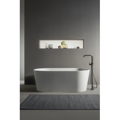 Hotbath Ace Partie apparente - mélangeur de bain - autoportant - flexible de douche - douchette - noir brossé PVD