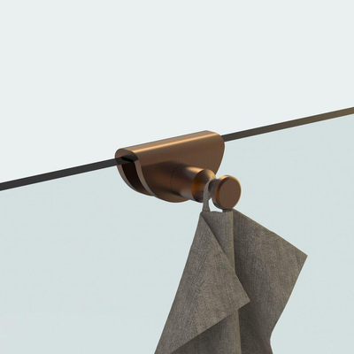 FugaFlow Eccelente Acces ensemble d'accessoires - raclette à vitre - distributeur de savon - crochet porte-serviette - cuivre brossé