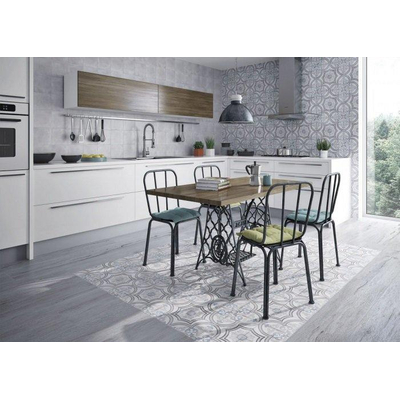 Terravito Belvico Decor wand- en vloertegel - 20x20cm - 8.5mm - Vierkant - Grijs mat