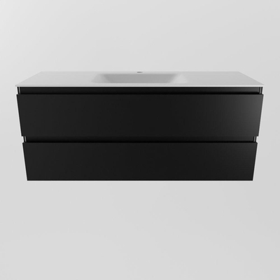 Mondiaz Aivy badmeubelset - 120x45x50cm - 1 kraangat - 1 wasbak talc Solid surface - Midden - 2 lades - Met spiegel - MDF Urban