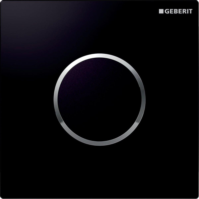 Geberit Type10 urinioir bedieningsplaat - 230V- ronde knop - zwart glans chroom