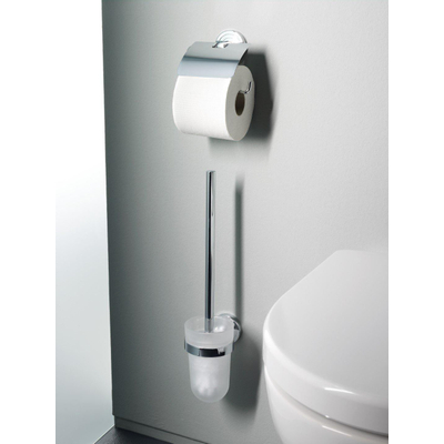Emco Polo toiletrolhouder met klep chroom