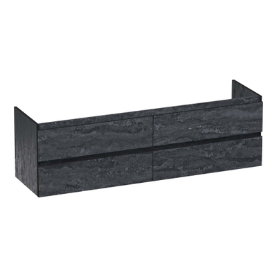 BRAUER Joy Edge wastafelonderkast 160 4 softclose lades - greeploos - 2 sifon uitsparingen - Damascus