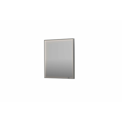 INK SP19 miroir - 70x4x80cm rectangulaire en cadre acier incl dir LED - chauffage - changement de couleur - dimmable et interrupteur - inox brossé