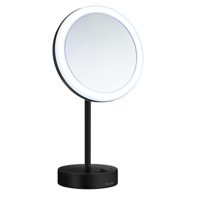 Smedbo miroir grossissant à poser avec éclairage led Noir