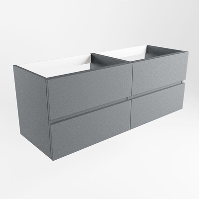 Mondiaz VICA Meuble sous vasque - 130x45x50cm - 4 tiroirs - softclose - 1 découpe droite - Plata