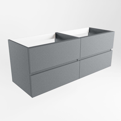 Mondiaz VICA wastafelonderkast - 130x45x50cm - 4 lades - uitsparing rechts - softclose - Plata