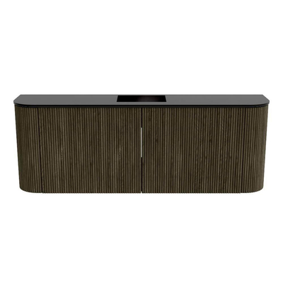 Mondiaz JOYA 113.2cm meuble de salle de bains - arrondis gauche et droite couleur Shadow - Vasque FAYE position Milieu 1 trou de robinet couleur Urban.