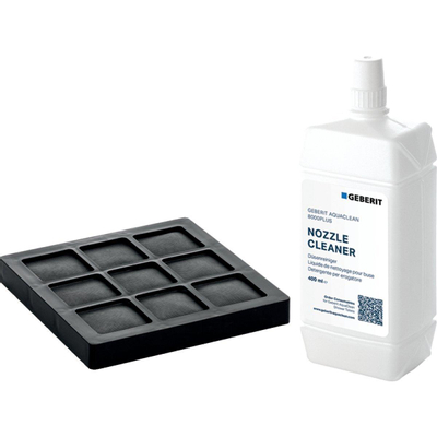 Geberit AquaClean ensemble de 1 filtre à charbon et 1 produit de nettoyage pour bras de douche pour 8000/8000 plus