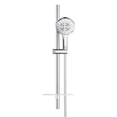 GROHE Rainshower SmartActive 130 Ensemble de douche mortier jointuresant - 60cm - douchette ronde - 3 types de jet - flexible de douche lisse - avec porte-savon - chrome
