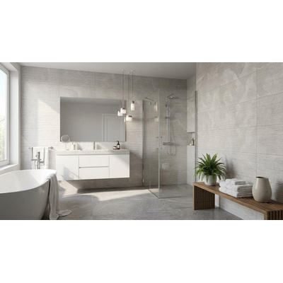 Cifre Ceramica Overland carrelage mural - 30x60cm - Rectangulaire - 10mm - rectifié - aspect pierre naturelle - Pearl
