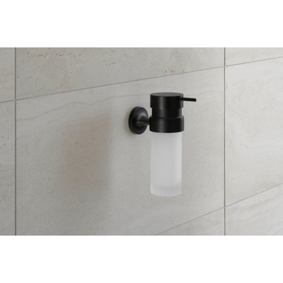 Duravit Starck T Distributeur de savon - 17.6x6cm - verre mat - noir mat