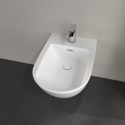 Villeroy & Boch Subway 3.0 wandbidet - 56x37.5x27cm - met overloop - White Alpine (glans wit)