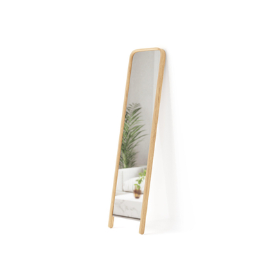 Umbra Bellwood Miroir - 157x39x5cm - sur pied - chêne