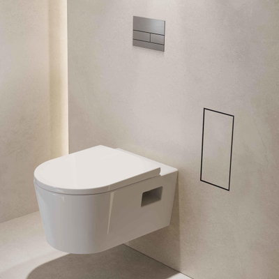 Hansgrohe XtraStoris Rock Poubelle - 30x15x14cm - porte carrelable - blanc mat