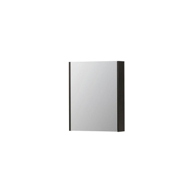INK SPK2 Spiegelkast - 60x14x74cm - 1 deur - dubbelzijdige Spiegel - schakelaar en stopcontact - MFC Intens eiken