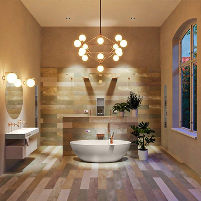 MONDIAZ FLOAT Vrijstaand bad - 170x80cm - Solid surface - mat linen (beige)