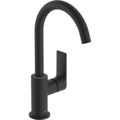 Hansgrohe Rebris E Mitigeur lavabo 1 trou 210 mm avec bec pivotant avec vidage noir mat
