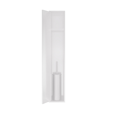 Hotbath &MORE Inbouw nis & borstelgarnituur - 16x60x12.6 cm - mat wit