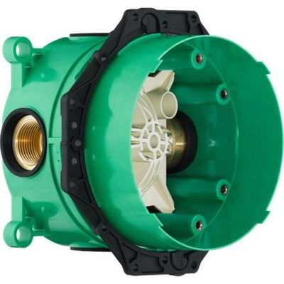 Hansgrohe Ecostat s Ensemble de douche - élément encastré - thermostat - pomme de douche - bras de douche - douchette - flexible de douche - raccord de douche - noir mat