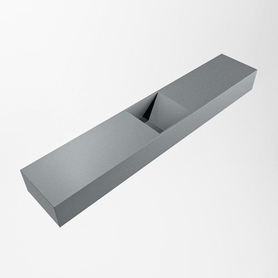 Mondiaz TYNE Fontein - 120x23x12cm - wasbak midden - zonder kraangaten - solid surface - Plata