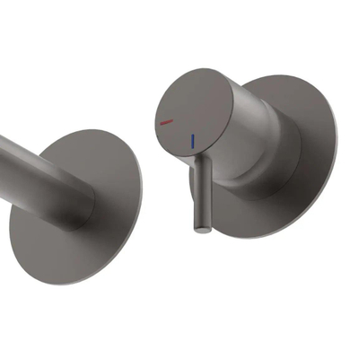 Xenz Duero Plus Robinet de lavabo encastré 26,5x19x17 Graphite brossé Revêtement PVD