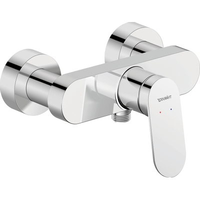 Duravit Wave Douchekraan - eengreeps - omstel - koppelingen - HOH=15cm - chroom glans