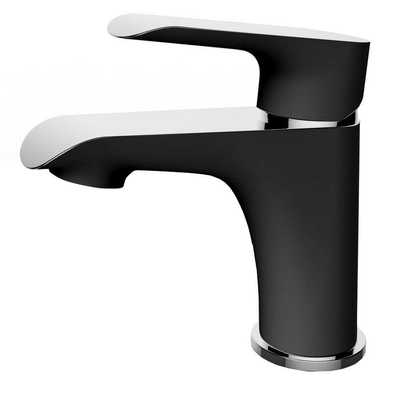 Xellanz Tarma mitigeur de lavabo monocommande bas noir/chrome