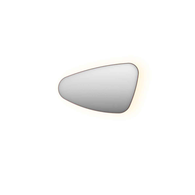 INK SP23 Miroir - 80x4x50cm - LED en bas et en haut changement de couleur - dimmable - organique - dans un cadre en acier - à gauche aluminium cuivre brossé