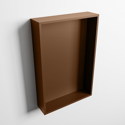 Mondiaz Easy nis 29.5x44.5x8cm voor Inbouw/opbouw 1 open vak Solid surface Rust/Rust