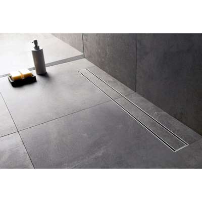 Easydrain Compact TAF afvoergoot enkele plaat 60cm 30mm met Zero design rooster RVS TWEEDEKANS