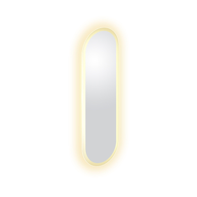Clou Look at Me miroir 90x28cm éclairage à LED Ovale bord satiné Verre