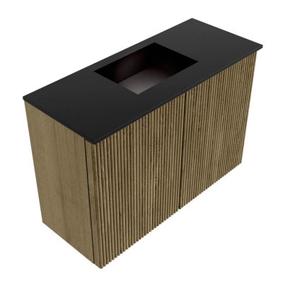 Mondiaz JOYA 60cm toiletmeubel - kleur Dusk - Wastafel FAYE positie Midden 1 kraangat kleur Urban.