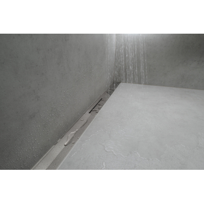Hansgrohe RainDrain Flex Douchegoot - 70cm - inkortbaar - wandmontage - brushed stainless steel