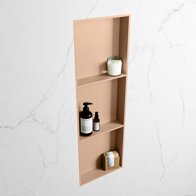 MONDIAZ EASY Niche - 89,5x29,5cm - adaptée pour encastré ou en saillie - 3 compartiments - couleur Rosee | Rosee