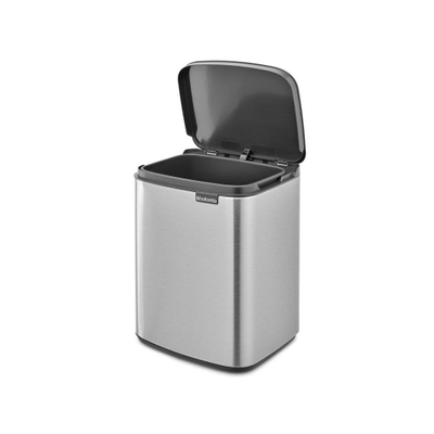 Brabantia Bo Poubelle - 7 litres - seau intérieur en plastique - matt steel fingerprint proof