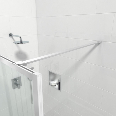Saniclass Bellini Paroi de douche italienne 80x200cm verre de sécurité clair cadre blanc mat autour antcalcaire